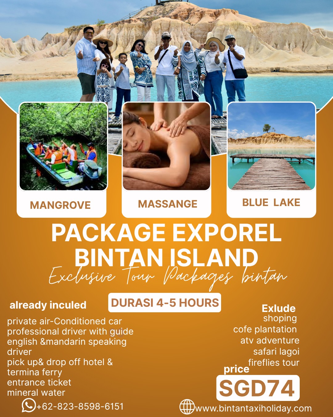 Image package tour | blue lake + massage+ mangrove 